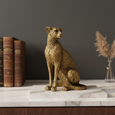 Golden Cheetah Sentinel Sclupture