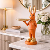 Elegant Rabbit Butler Tray Decor