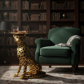 Golden Cheetah Luxury Accent Side Table