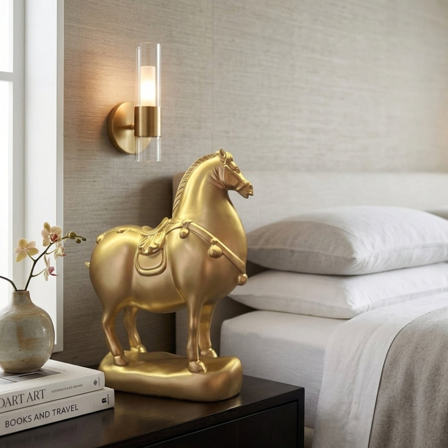 Golden Stallion Figurine
