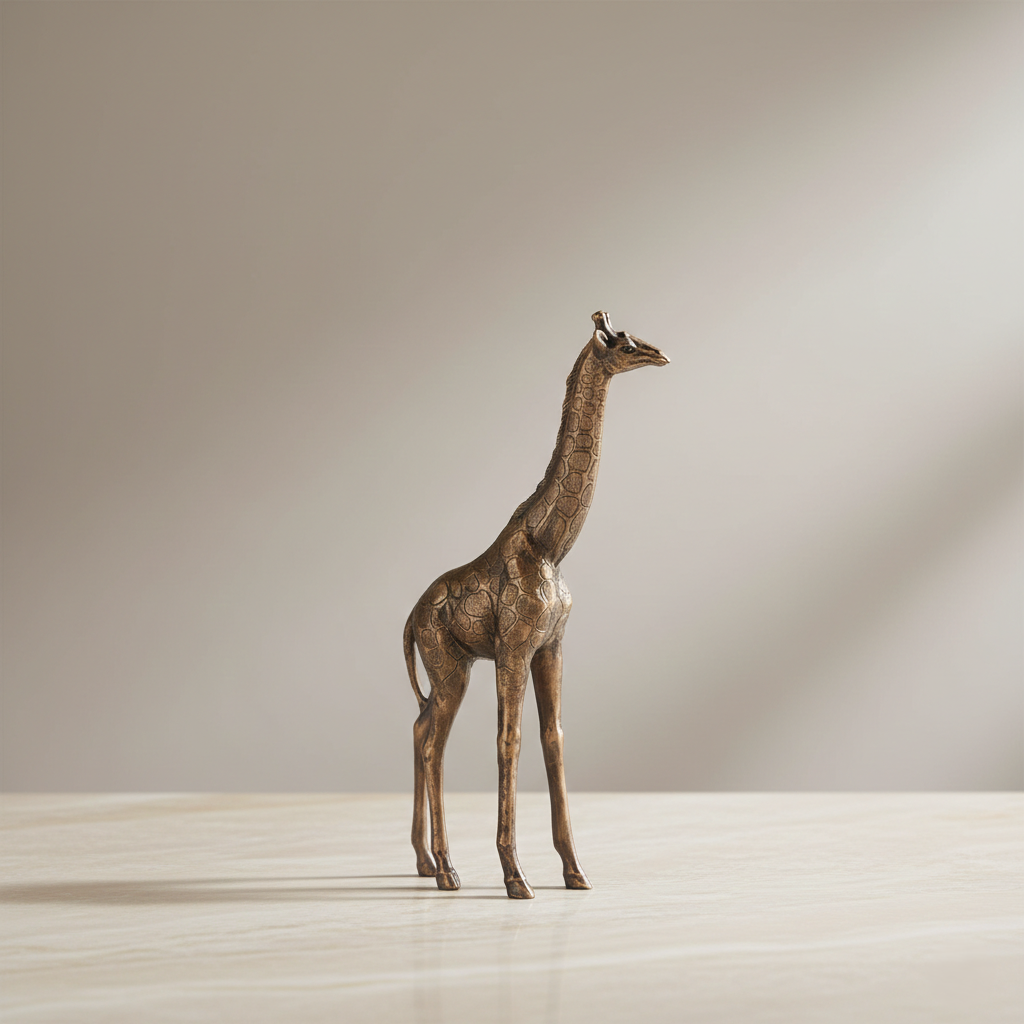 Golden Horizon Giraffe Sculpture