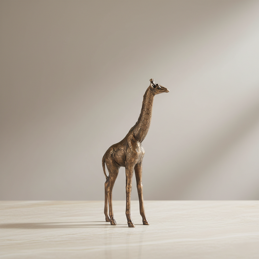 Golden Horizon Giraffe Sculpture