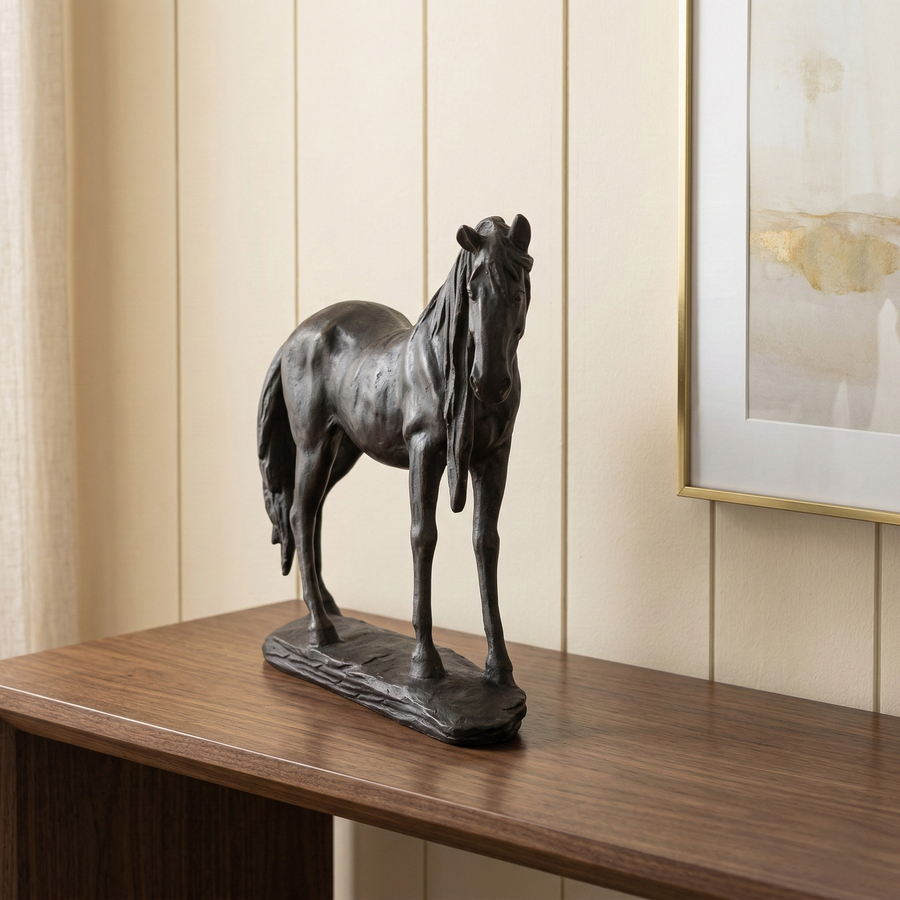 Midnight Stallion Onyx Art sclupture