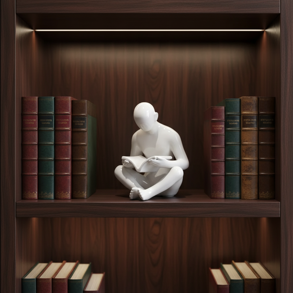 Quiet Readers Bookend Sculptures