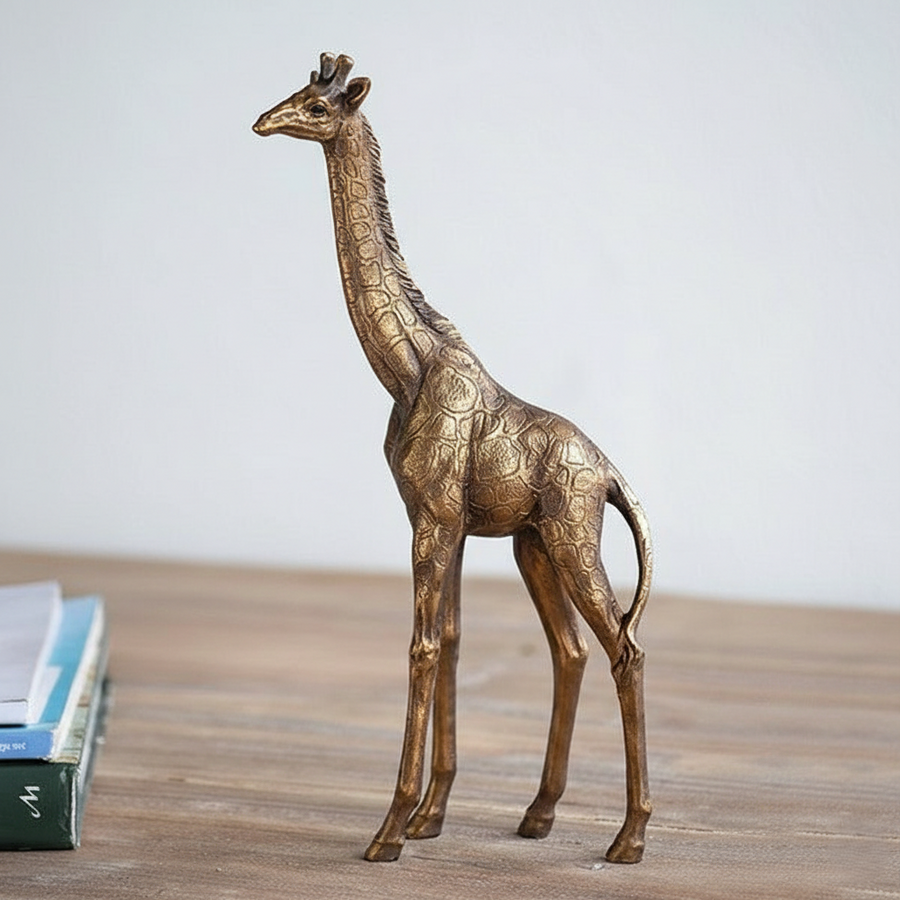 Golden Horizon Giraffe Sculpture