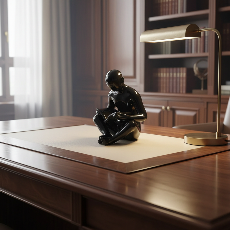Quiet Readers Bookend Sculptures