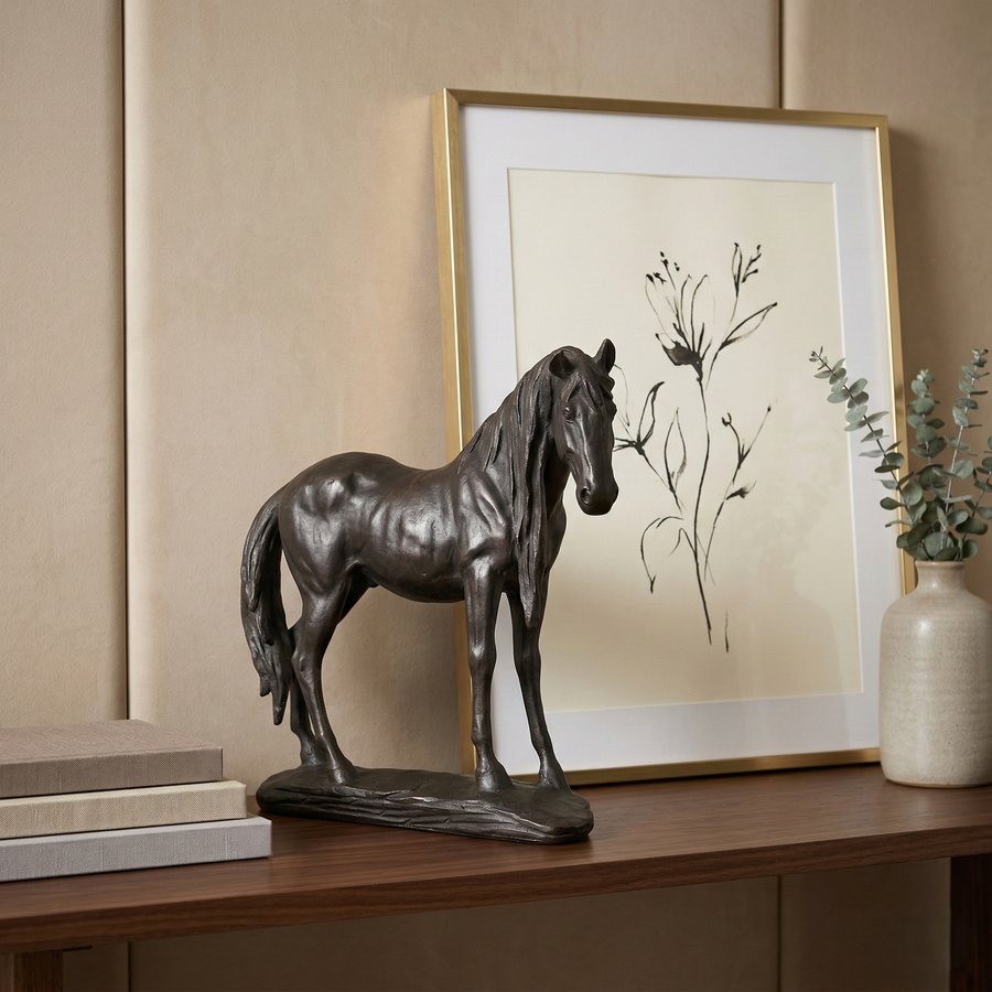 Midnight Stallion Onyx Art sclupture