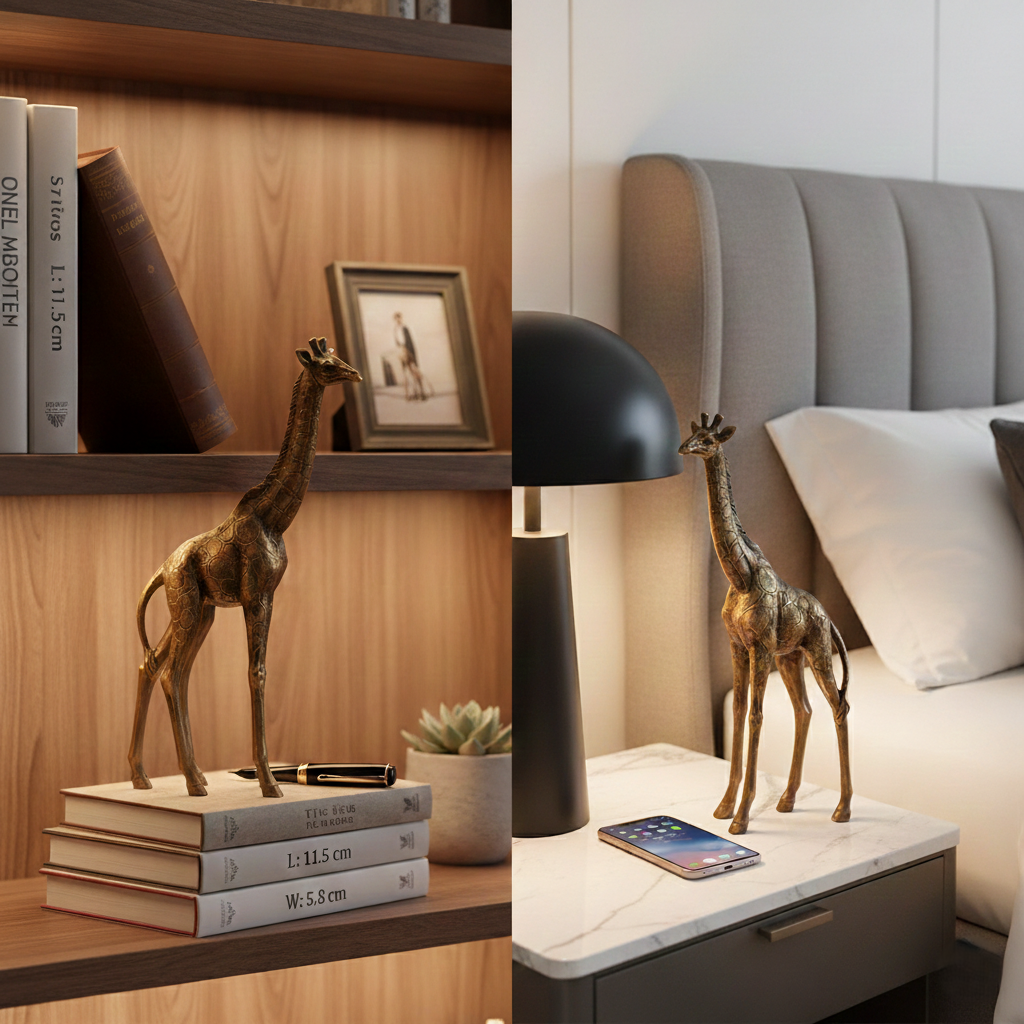 Golden Horizon Giraffe Sculpture