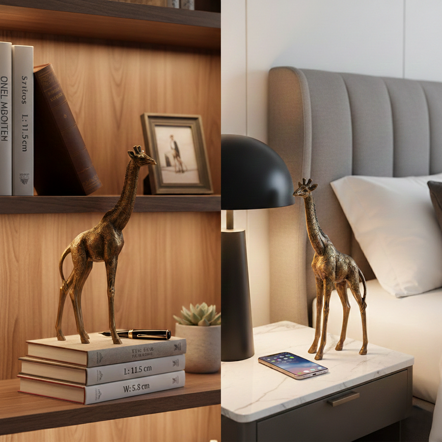 Golden Horizon Giraffe Sculpture