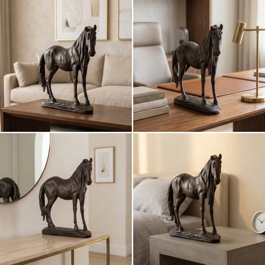 Midnight Stallion Onyx Art sclupture