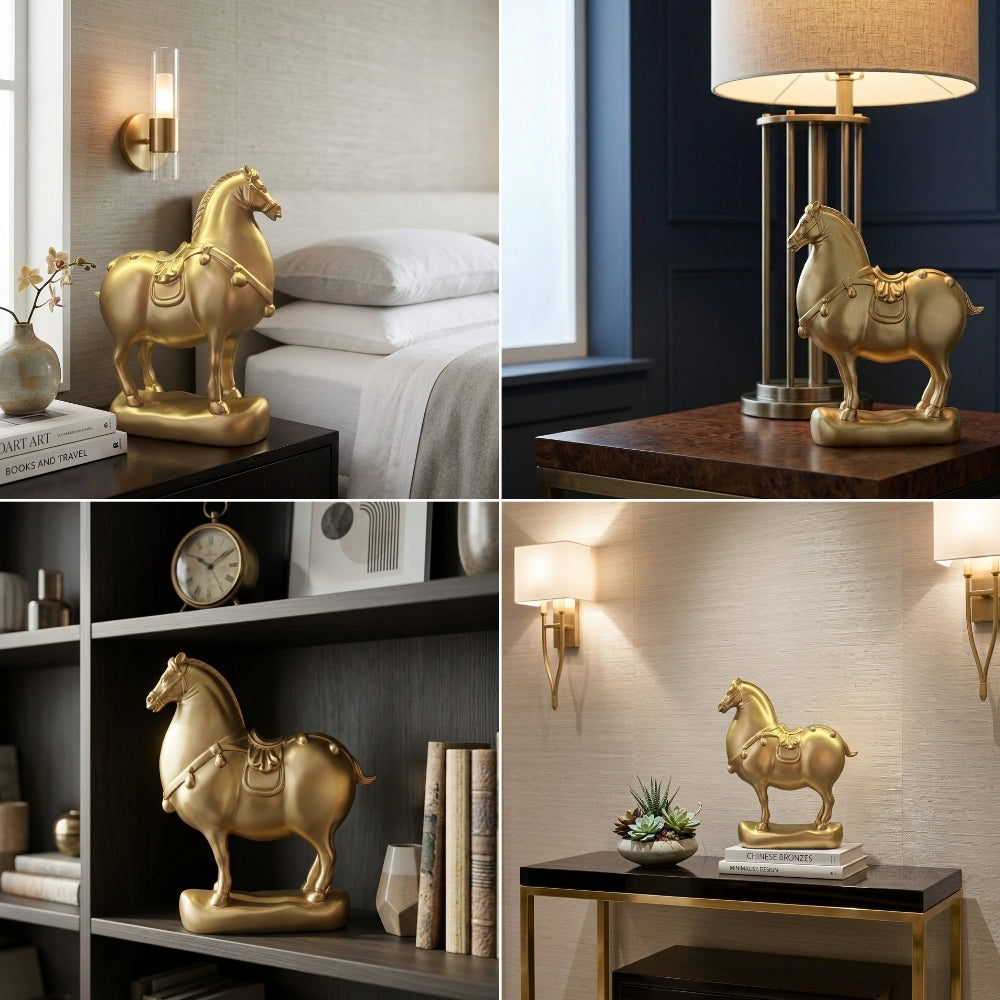Golden Stallion Figurine