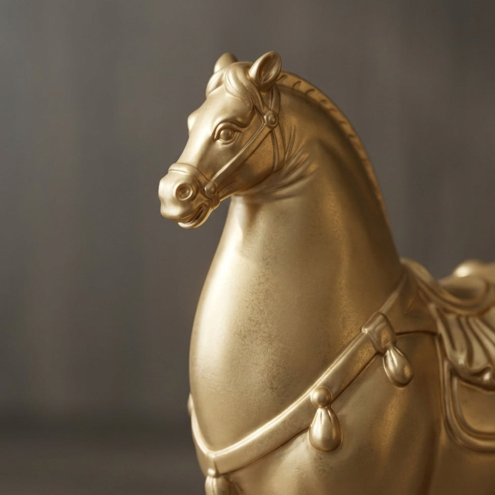 Golden Stallion Figurine