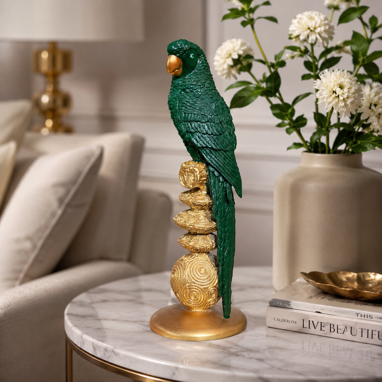 TROPICAL PARROT SCULPTURE