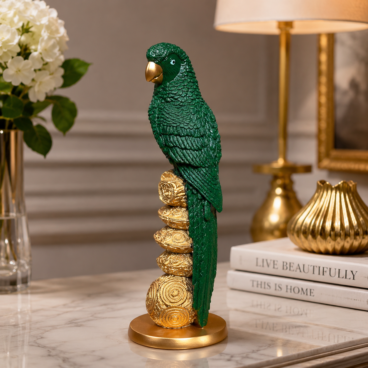 TROPICAL PARROT SCULPTURE