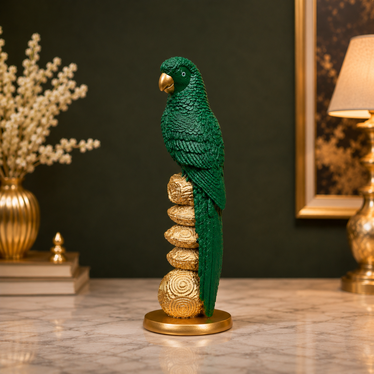 TROPICAL PARROT SCULPTURE