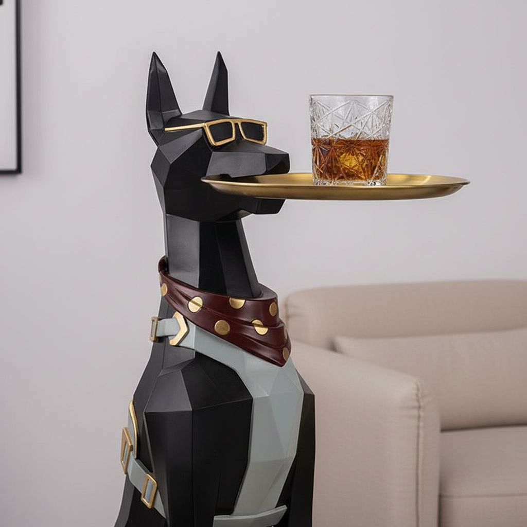 Dobber Man Plater - Dog Sclupture