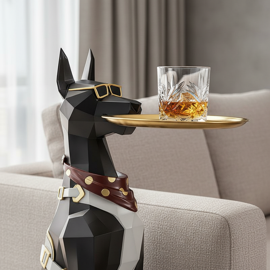 Dobber Man Plater - Dog Sclupture