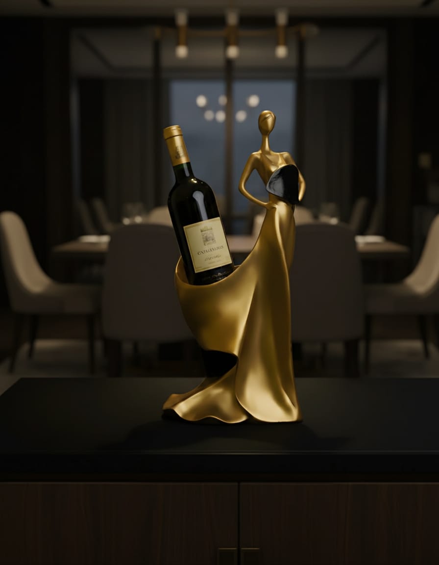 Wine lady Sculpture