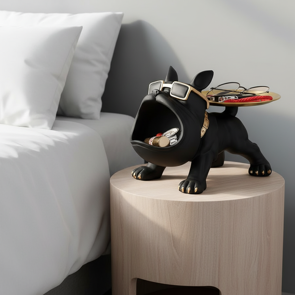 Modern Dog Tray Storage Home Accent