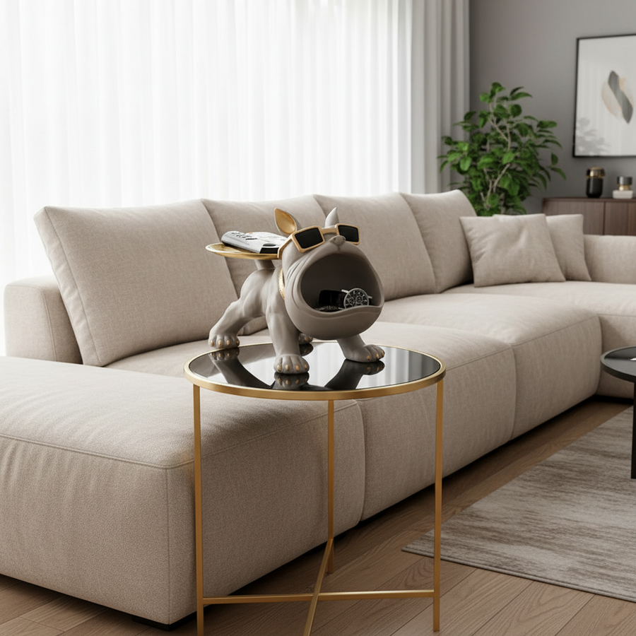 Modern Dog Tray Storage Home Accent