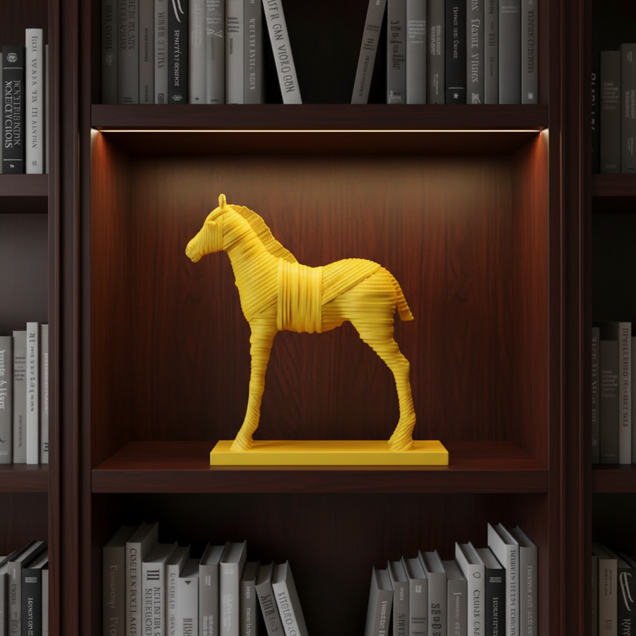 Minimalist Horse Art Sculpture Table Accent