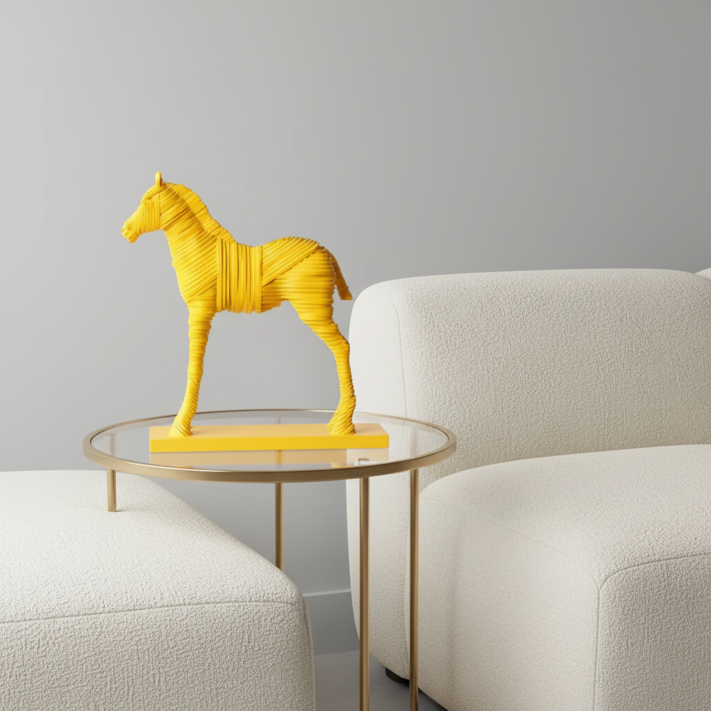 Minimalist Horse Art Sculpture Table Accent