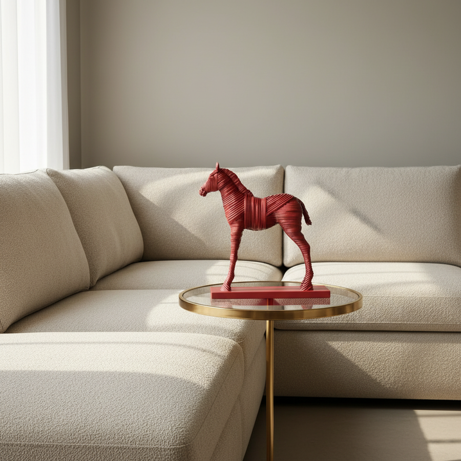 Minimalist Horse Art Sculpture Table Accent