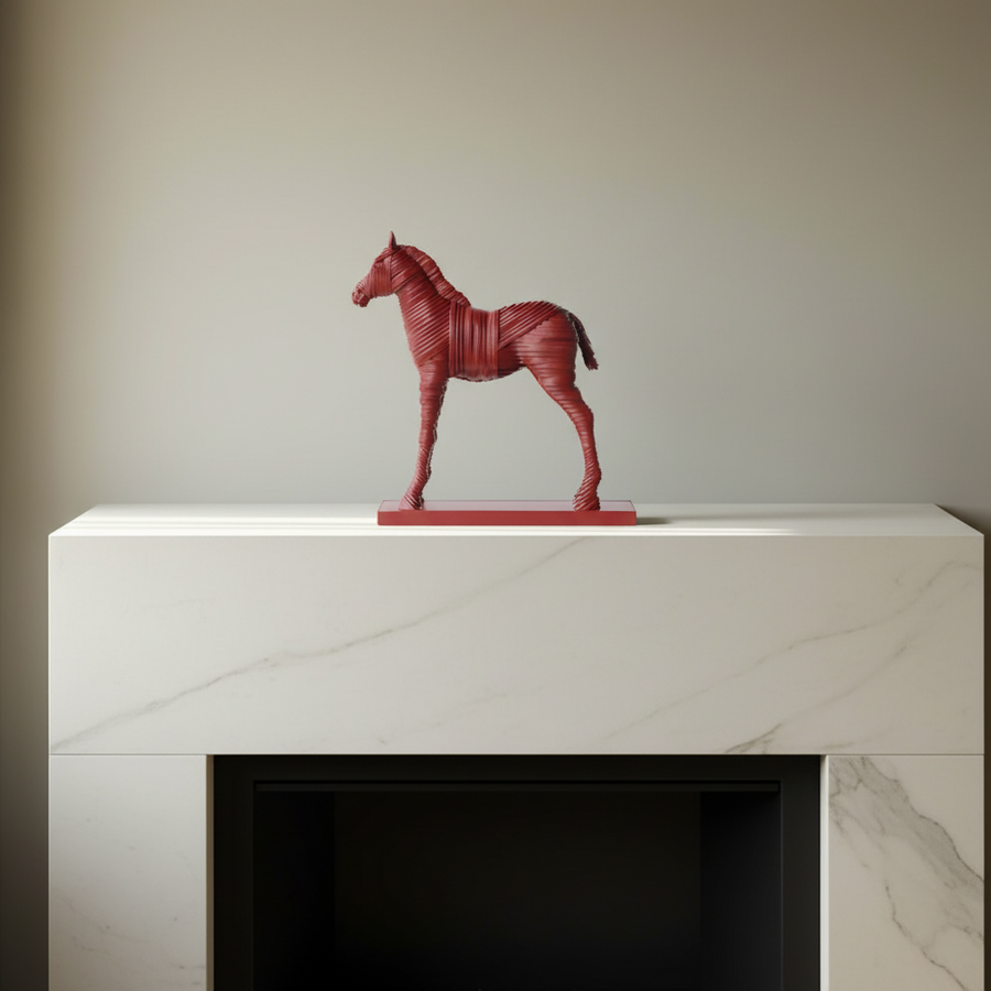 Minimalist Horse Art Sculpture Table Accent