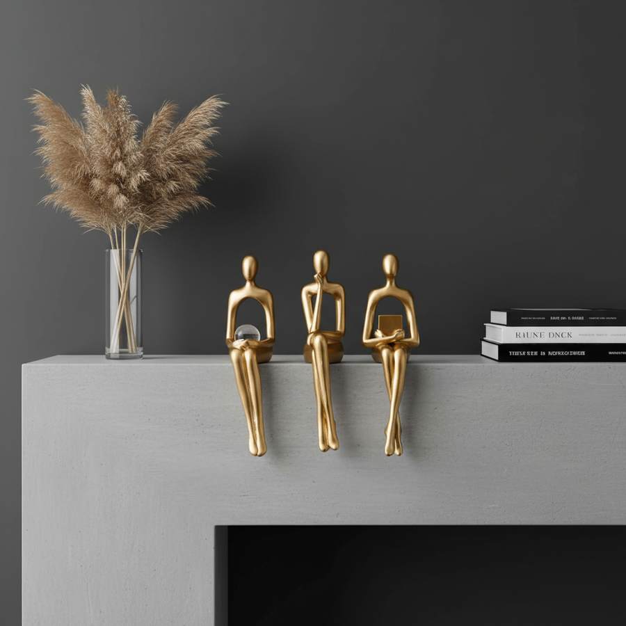 Modern Abstract Human Figurine Shelf Decor