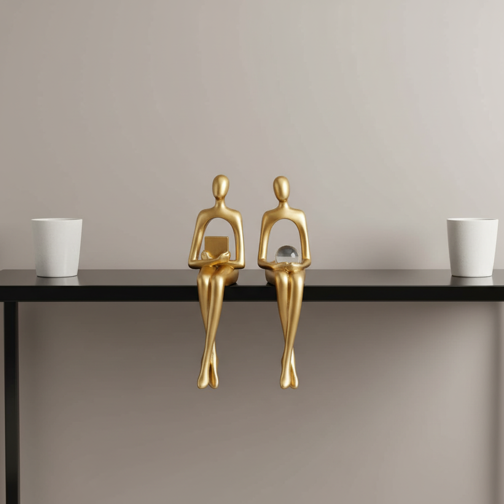 Modern Abstract Human Figurine Shelf Decor