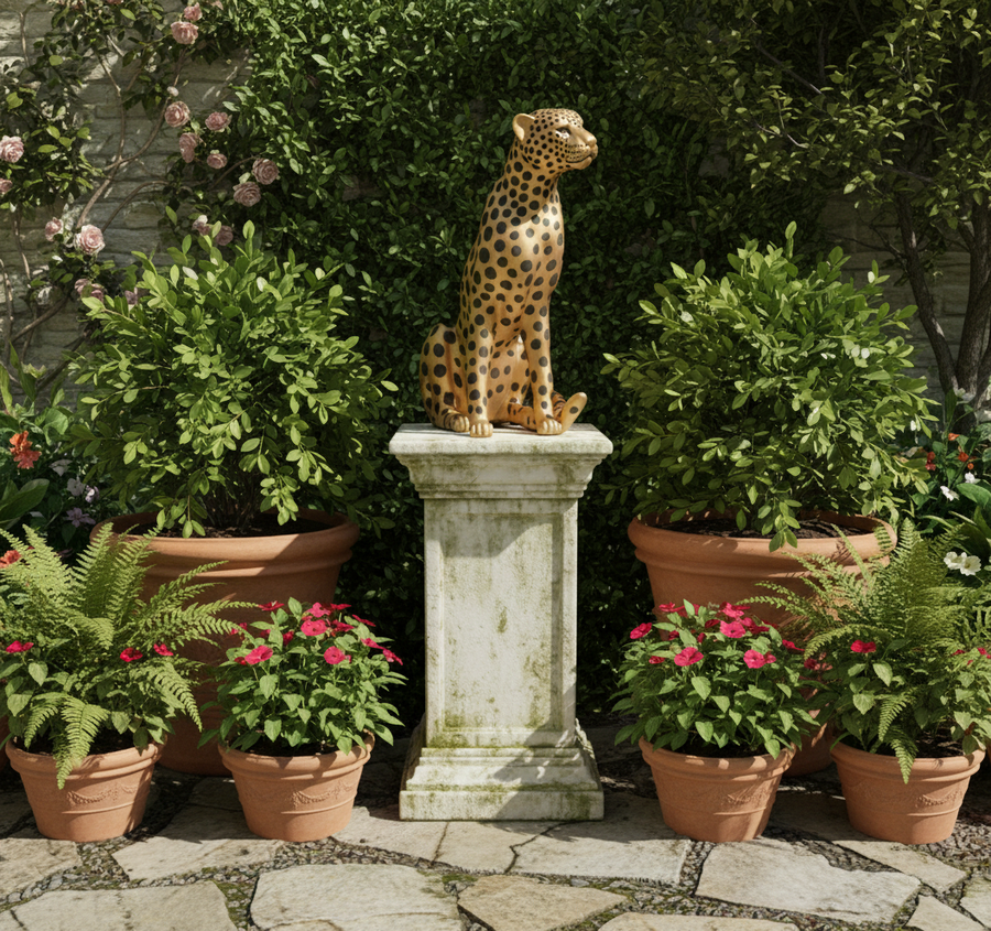 Golden Cheetah Luxury Accent Side Table