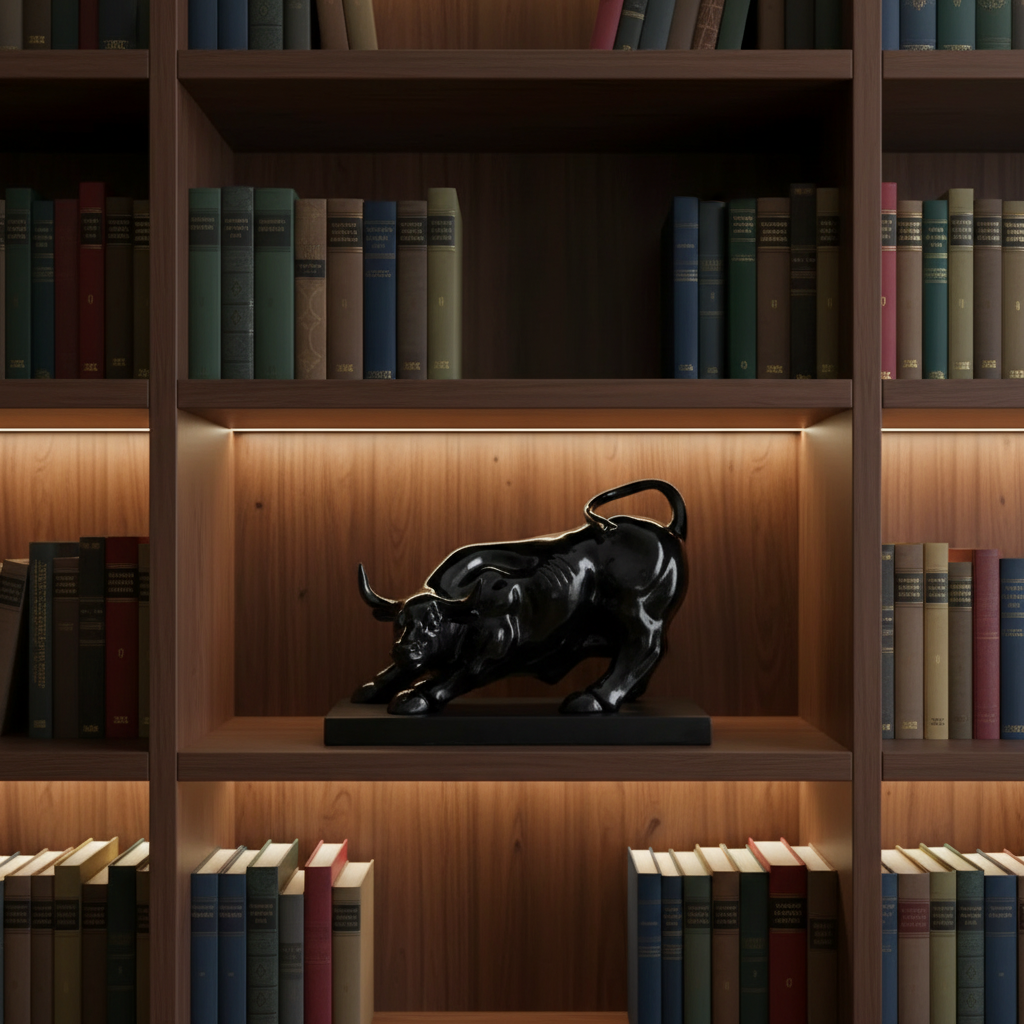Modern Bull Strength Decorative Desk Sculpture
