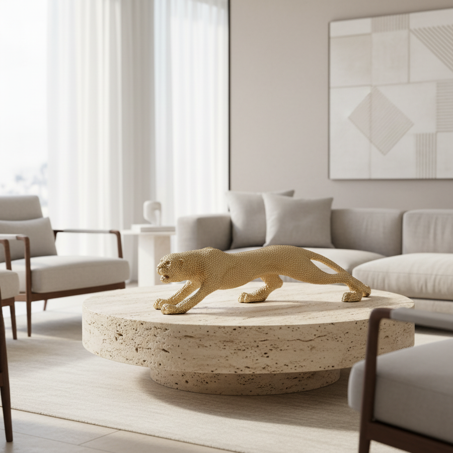 Dotted Cheetah Decorative Sculpture