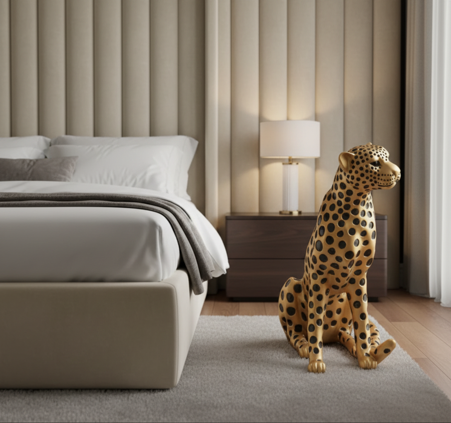 Golden Cheetah Luxury Accent Side Table