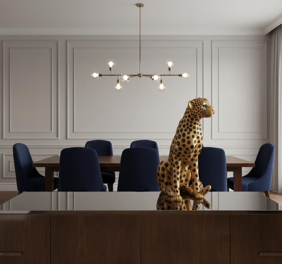 Golden Cheetah Luxury Accent Side Table